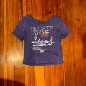 Desert Graphic Purple Crop Top